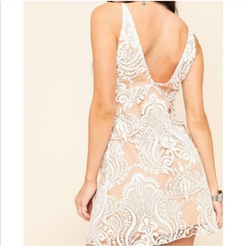 Free People Night Shimmer Minidress in Ivory - Picture 13 of 13